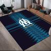 Olympique De Marseille Flannel Pattern Square Carpet,Area Rug,Carpet Rug for Living Room Bedroom Sofa Playroom Decor,Non-slip Floor Mat