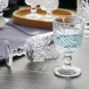 European Style Carved Shochu Glass Wine Glass With Feet For Liquor, One Mouthful Of High Foot Baijiu Tequila Goblet