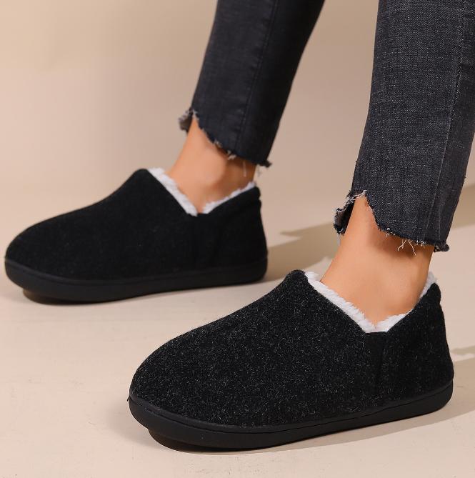 Order A Size Up House Shoes Casual Women Shoes Winter Indoor Fluffy Home Shoes for Men Outdoor Antiskid High Ankle Furry Slippers