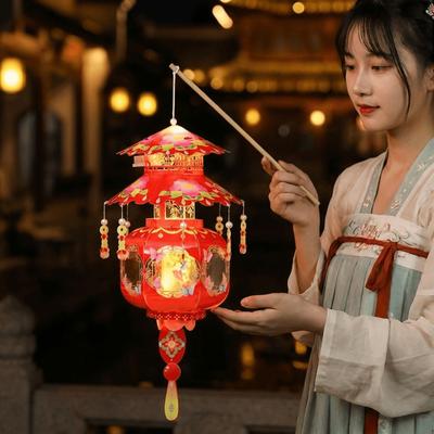 PVC Mid-Autumn Festival Lantern Lightweight Hanging LED Lantern  Party Decoration