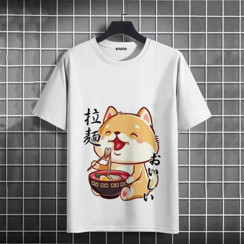 Men's T-Shirt Japanese Style Cat Graphic 3d Print Women Clothing Fashion Casual Short Sleeve Oversized T Shirt Harajuku Tops