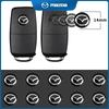 14mm Car Key Badge Emblem Replacement Car Key Stickers for Mazda ATENZA Axela 2 3 5 6 323 626 RX8 CX6 CX-5 CX4 MX3 MX5 M5 M6 MS