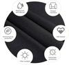 Static Cling Total Blackout Privacy Window Film Cover 100% Light Blocking No Glue Black Window Tint for Home Room Darkening