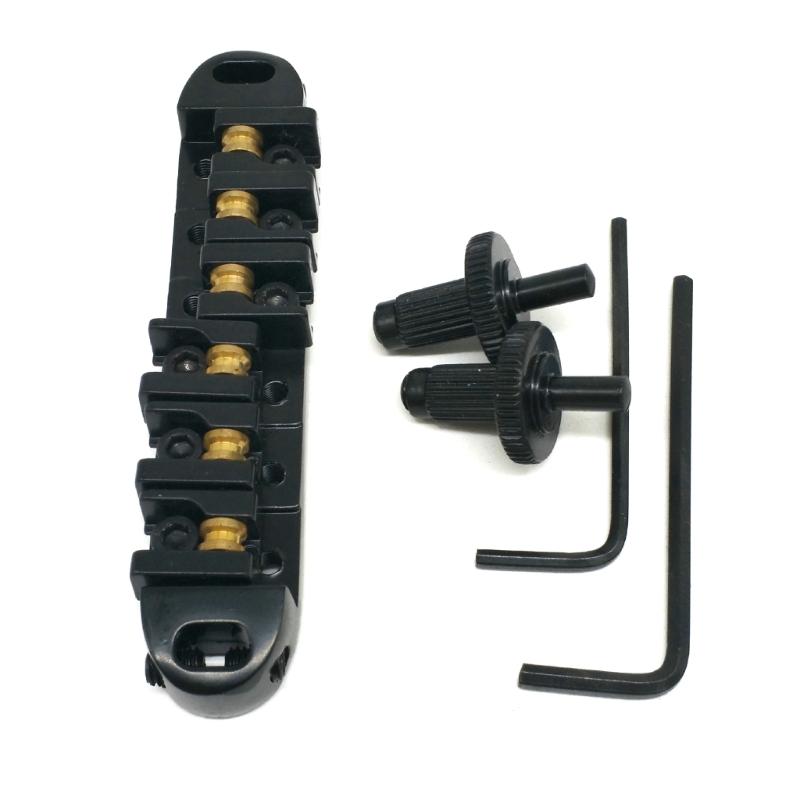 

Guitar Roller Bridge with Studs,Allen Wrench Replacement Electric Guitar Parts Accessories for LP Style 6-String Guitar чёрный