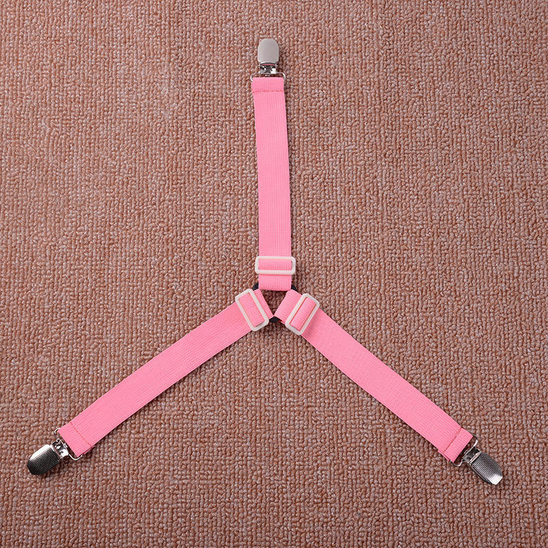 4 Pcs Triangle Bed Mattress Sheet Clips Grippers Straps Suspender Fastener Holder ARI