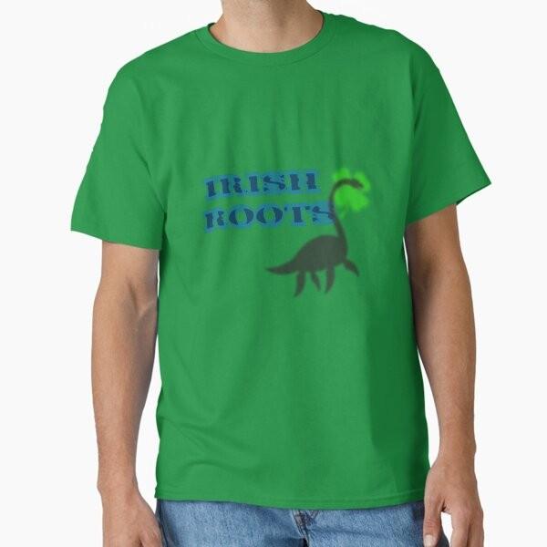 Irish Roots - Luck of the Irish (Nessy w/ 4 L T-Shirt Made in US/AUS Size S-2XL Unisex T-Shirt L