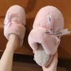 Autumn Winter Large Size Thick Bottom Indoor Cotton Slippers Casual Velvet Fur Cotton Shoes Women Warm Anti Slip Slippers 36-41