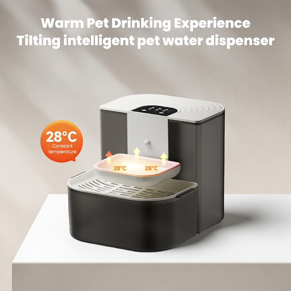 4.5L Wireless Cat Water Fountain No Filter Wastewater Separation Smart Pet Waterer Rechargeable Automatic Water Dispenser