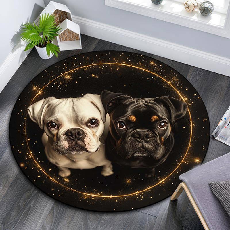 Cartoon Print Round Area Rug,Carpet Rug for Living Room Bedroom Sofa Playroom Decor,Non-slip Floor Mat