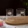 European Cylinder Hurricane Glass Oil Lamp Candle Holder - Windproof Home Decoration and Candlelight Dinner Gift.
