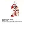2D Flat Puppy Ornament for Keys Crown Dog Acrylic Keychain, Backpack Cute Pet Key Ring Friends Charm, Animal Hanging with Lanyard Transparent
