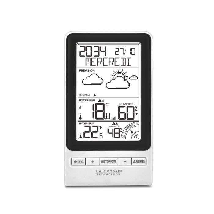 Station météo la crosse technology ws6819whi-bla avec indice de confort noir