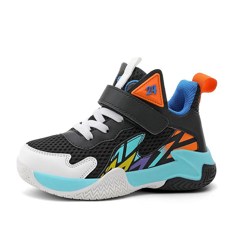 Autumn 2025 Boys' Basketball Shoes - Breathable Mid-Top Mesh for Primary School Training