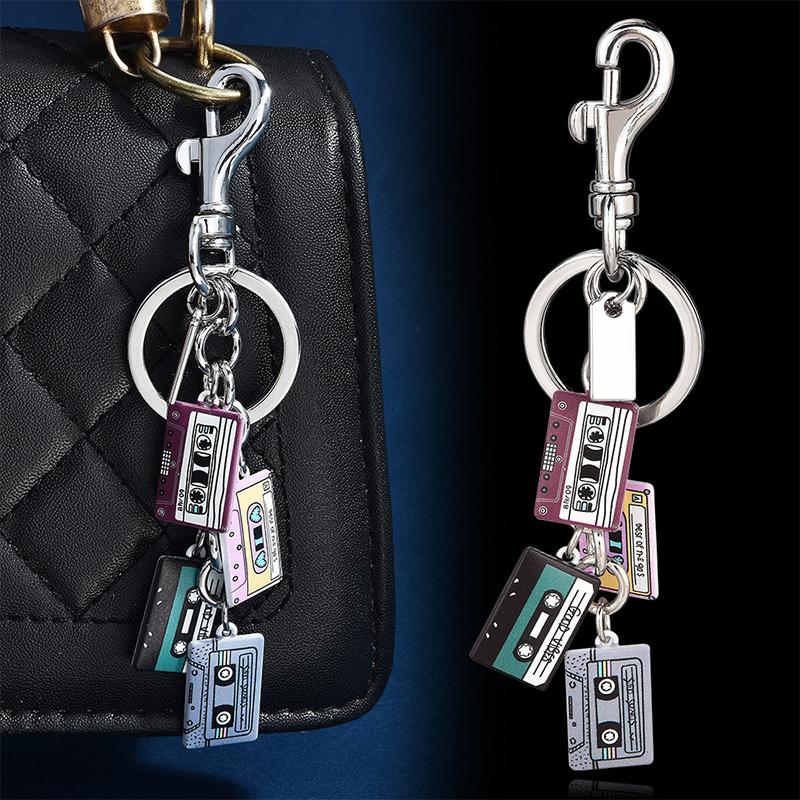 Vintage Cassette Tape Keychain Retro 90S 80S Accessories For Women Girls Backpack Purse Charms