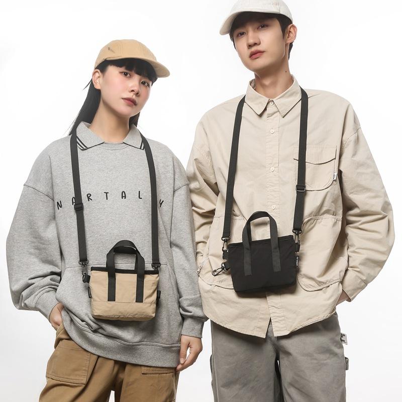 Trendy Brand Mini Tote Bag Women'S Change Bag Double Shoulder Hanging Bag Key Bag Earphone Bag Shoulder Bag Casual Messenger Bag Men