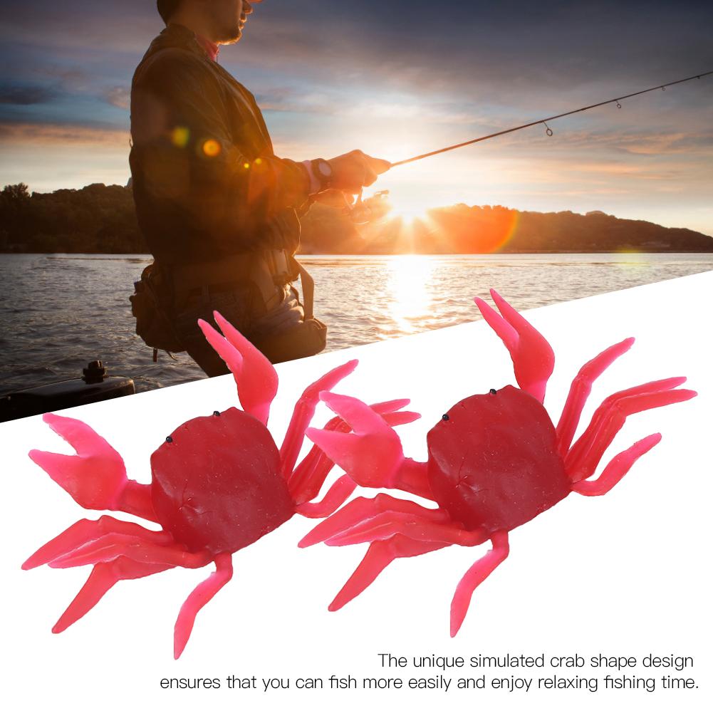 5Pcs Artificial Simulation Three Dimensional Crab Shape Soft Lure Bait Fishing Tackle