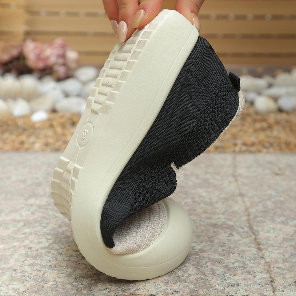 Scarpe da Donna Scarpe da Donna Retro Bicolore Slip-on Suola Morbida Traspirante per il Comfort Calzature Estive Colori Versatili