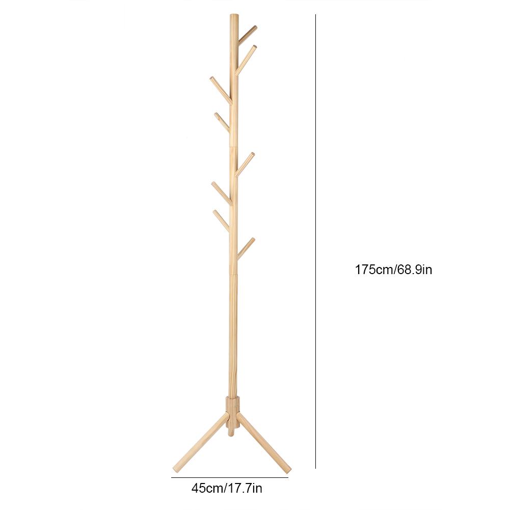 Drewniany Stojak na Ubrania w Kształcie Drzewa, Stojak na Kapelusze, Wieszak na Płaszcze, Półka Stojąca na Podłodze z Tkaniny do Domu, Sypialni