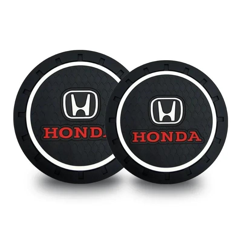 2025 Hot 1/2pcs Car Heat-resisting Coaster Silica Gel Water Cup Slot Dirt Pad For Honda Pilot Odyssey Jazz Accord City Civci CRV