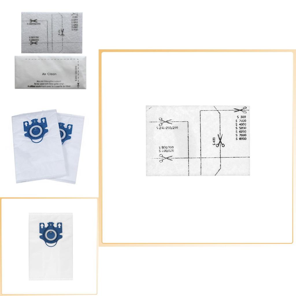 For Miele C1 C2 C3 S2000 S5000 S8000 Seriesvacuum Cleaner Filter Set With Dust Bag And Cotton Filter House Use