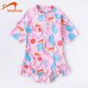 Guirenniao Cute Quick-Dry One-Piece Princess Swimsuit for Toddler Girls