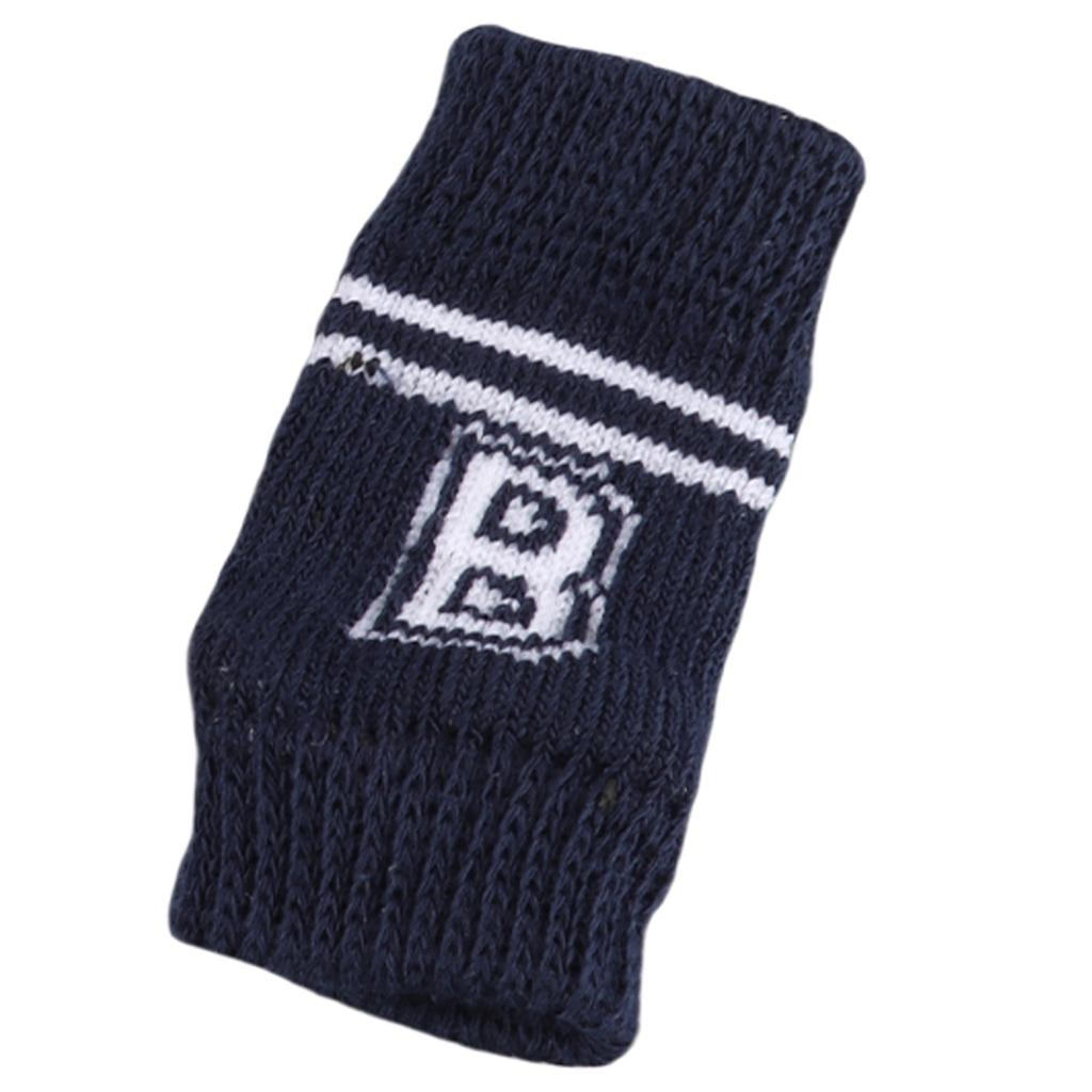 4pcs Dog Elbow Protector Cotton Polyurethane Comfortable Elastic Stylish Letter Pattern Pet Elbow Protective Sleeve
