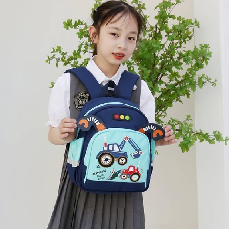 Adorable Cartoon Nylon Backpack For Kids Unisex Lightweight And Trendy Design
