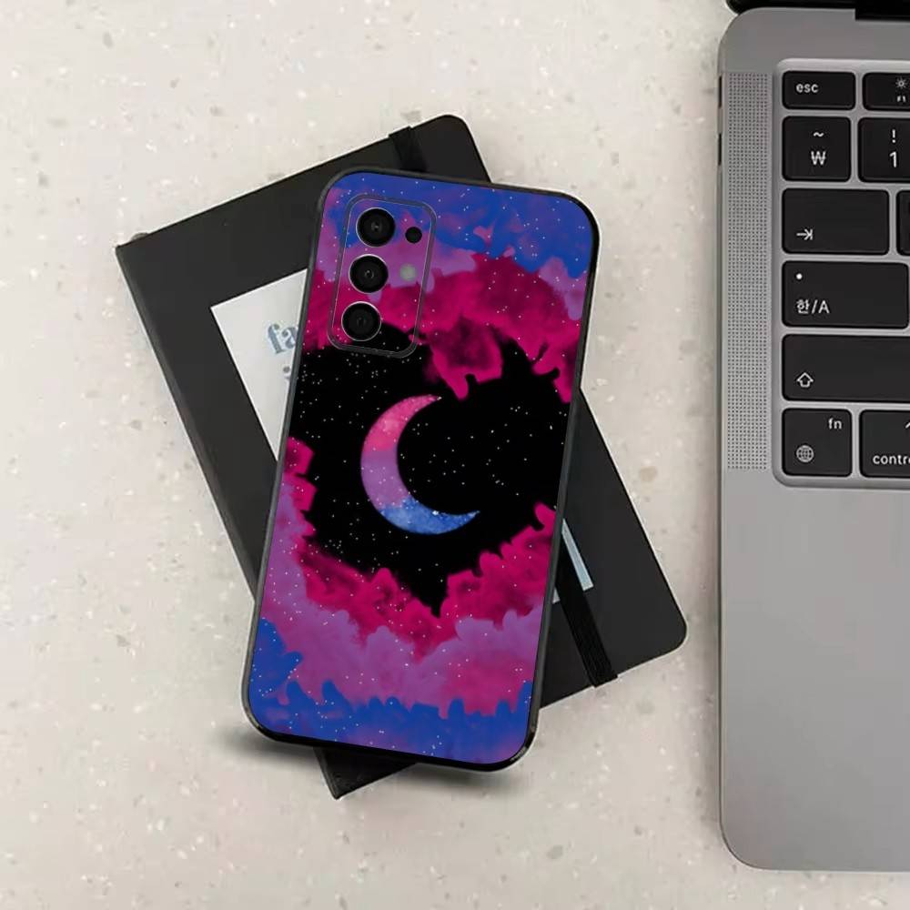 Flag Love Bisexual Art Phone Case For Samsung Galaxy A73,31,32,72,41,53,52,71,22,5G,Note,J7,8,9 Soft Black Silicone Cover