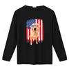 Labrador Retriever T Shirt Independence Day 4th July USA Flag  Vintage Washed Graphic Breathable Slightly Streetwear Homme