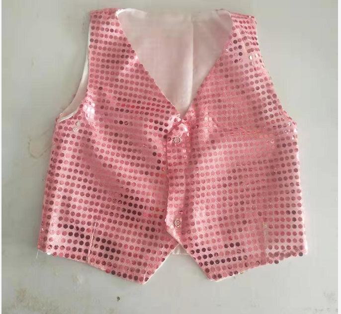 

Детский танцевальный жилет в стиле хип-хоп с пайетками для мальчиков и девочек 110cm