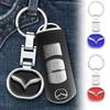 1 st Metall Bilnyckelring Hänge Dubbelsidig Nyckelring För Mazda 6 3 CX5 2 CX7 Demio Atenza Axela MX30 CX30 CX3 CX9 MX5 RX8 RX7