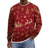 Sudadera de cuello redondo navideña para hombre