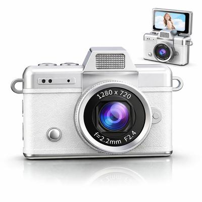 Compact Camera LK-027 Mini 180 Rotating Lens Selfie Compatible HD720P Video Recording Photo Shooting 64GB SD Card Included Maximum Approximately 35000