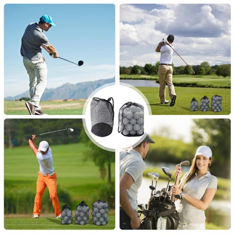 Golf Ball Pouch Golf Ball Bag Golf Mesh Bag Drawstring Mesh Bag Golf Ball Storage Bag Golf Accessories