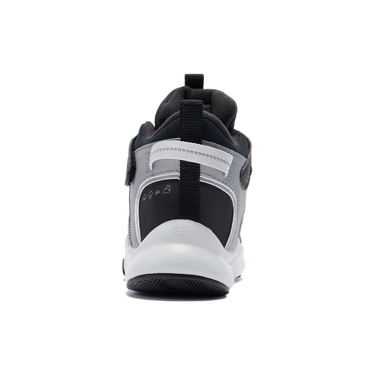 LiNing Absolute Rock Rebound Shock Absorption Non-Slip Mid-Top Kids Running Shoes Kids Running Shoes Black YKNR122-15