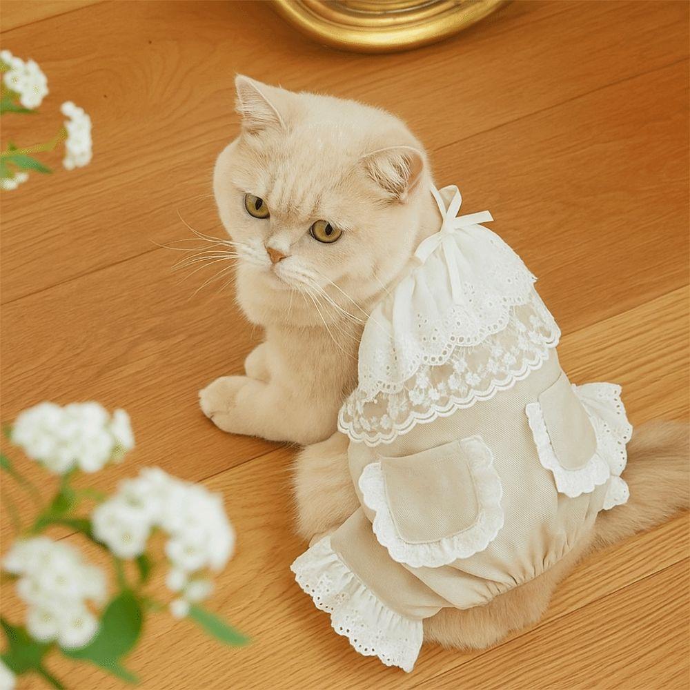 Soft Pet Lace Jumpsuit Fashion Dog Pajamas Comfortable Dog Clothes  Summer