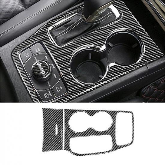 Carbon Fiber Interior Mechanical Gear Shift Cover Trim For Jeep Grand Cherokee