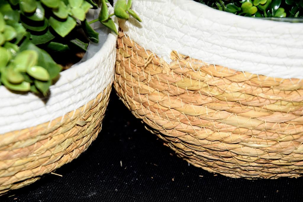 Baskets Set of 3 Seagrass Diameter 24/20.5/17cm