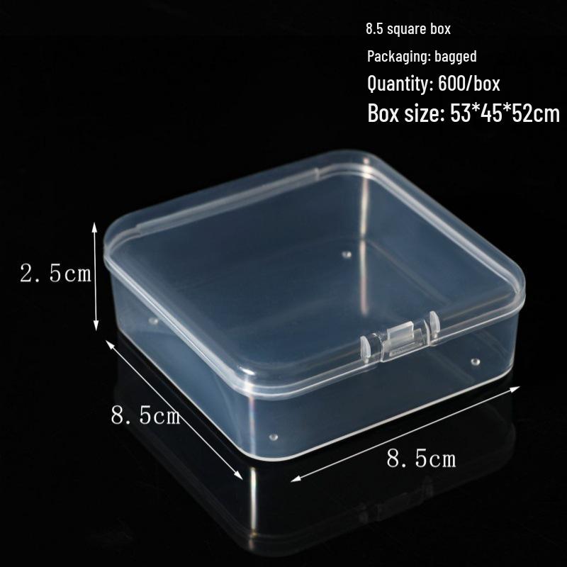 Rectangular Translucent PP Plastic Storage Box with Lid for Jewelry and Small Parts