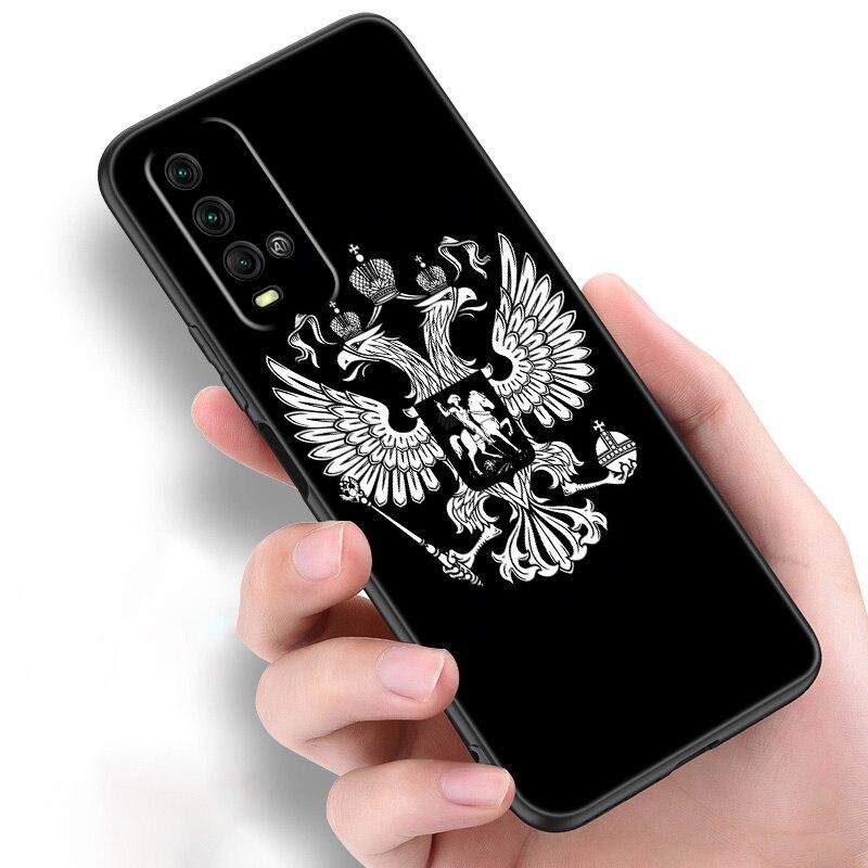 Russia Russian Flags Emblem Silicone Phone Case For Xiaomi Redmi Note 11 10 9 8 Pro 11T 10T 10S 9S 8T 9 9A 9C 9T Black Cover