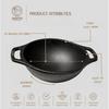 Arth Kochgeschirr Vorgegart 8 Zoll Kadai, 100 % ungiftig und chemikalienfrei, natürlich antihaftbeschichtet
