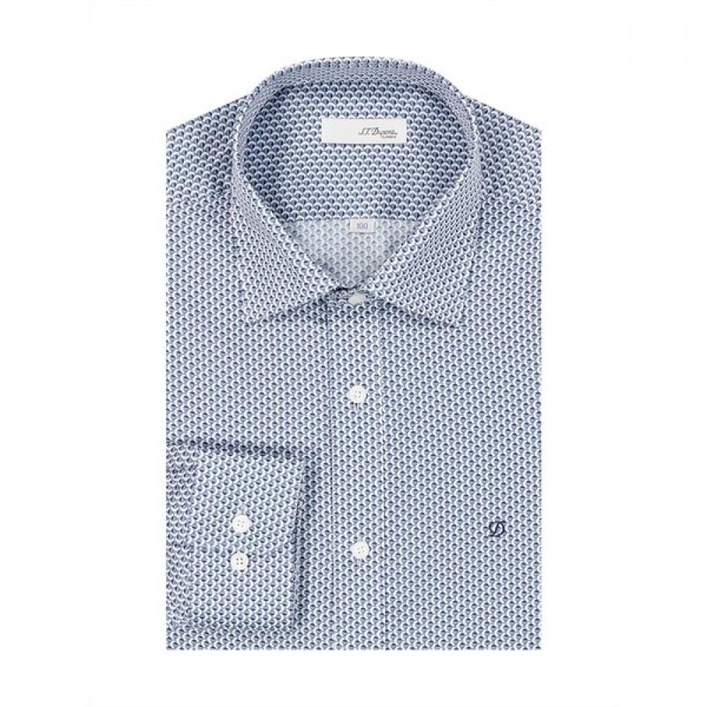 S.t. Dupont Flag Variation Motif Slim Fit Long Sleeve Shirt Se4sm21ls251sbu