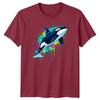Orca Marine Animal Unisexs Tshirt Vibrant Splash Art