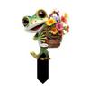Yousheng Cartoon Frog Garden Stake, 2D Acrylic Cute Frog Garden Decoration, Waterproof Outdoor Yard Art Stake for Lawn Flower Bed Planter