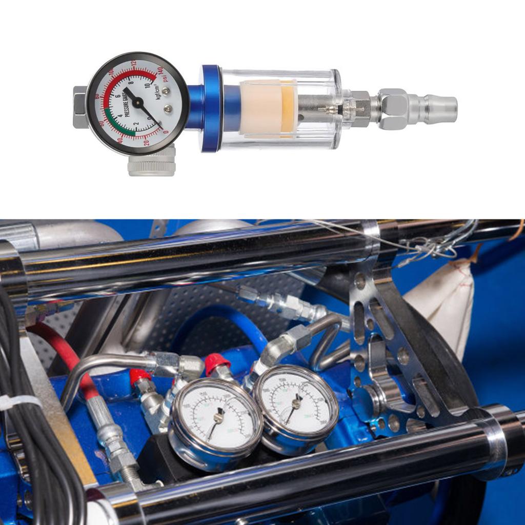 Spray Gun Air Regulator Gauge In-line Oil Water Trap Filter Separator Adapter Pneumatic Tool For Airbrush Accessories