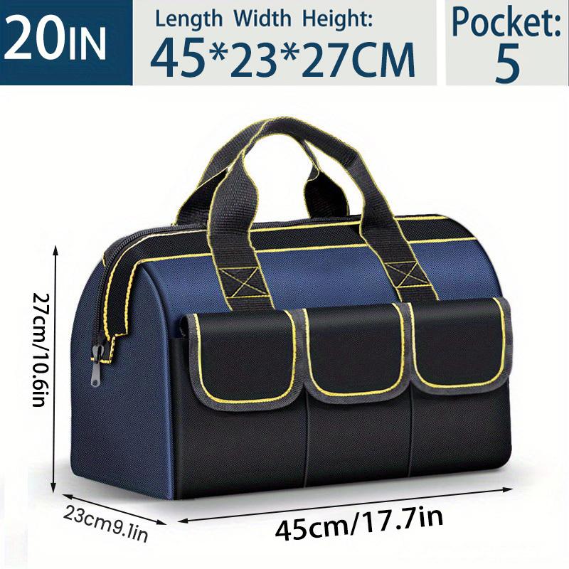 Multifunctional Tool Bag Large Capacity Oxford Canvas Waterproof Bag Thicken Wear-Resistant Tool Repair Storage Electrician Bag