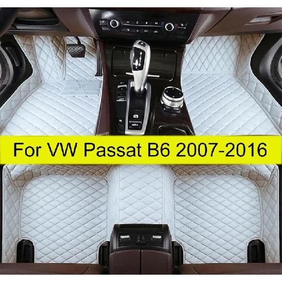 Car Floor Mats For VW Volkswagen Passat B6 2007-2016 15 14 13 12 11 10  Auto Foot Pads Carpet Cover Interior Accessories