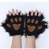 Weihnachts-Cosplay-Set: Niedliche Bärenpfoten-Handschuhe & Plüsch Waschbär Halbmaske