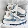 Retro Denim Blue Men's Skateboard Shoes Fashion Low-top White Shoes Designer Couple Casual Sports Shoes Zapatillas Para Hombre