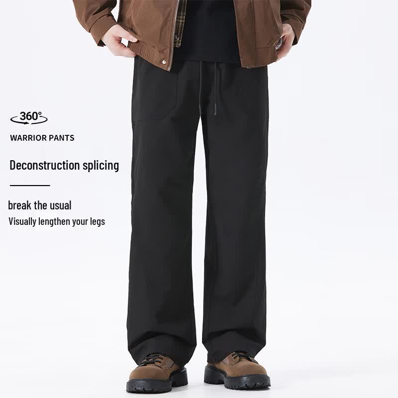 MEDE Men's Loose Straight Wide Leg Casual Trousers